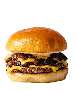 L Burger — three patties